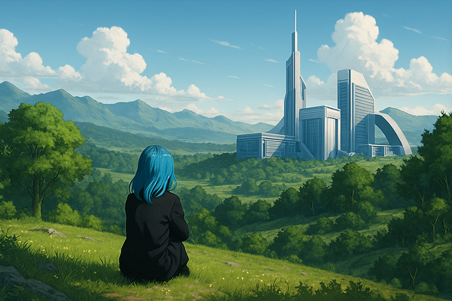 odd girl on the hill